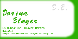 dorina blayer business card
